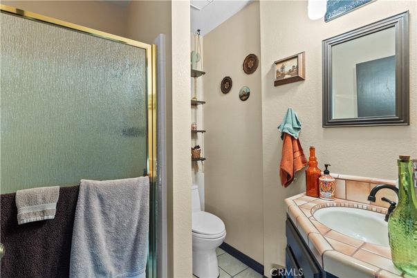 Bathroom, Glass Shower, Interior, Tile Countertops