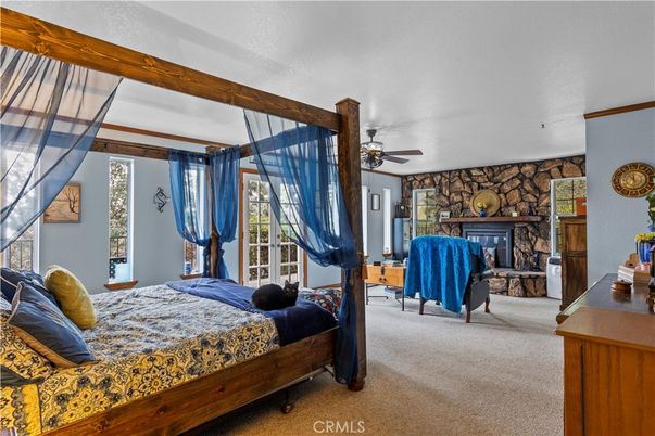 Bedroom, Fireplace, Interior, Stone Walls