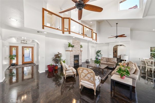 Dining room, Fireplace, Interior, Living room, Recessed Lighting
