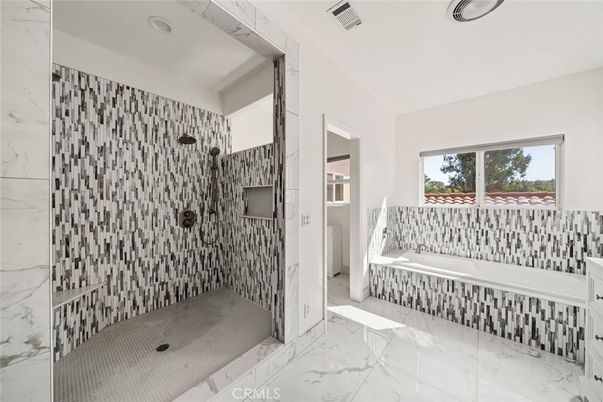 Bathroom, Glass Shower, Interior, Marble, Marble Walls
