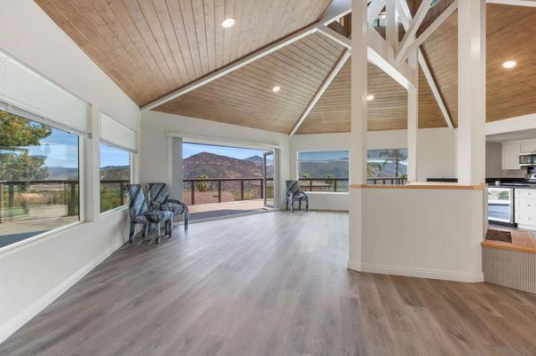 Interior, Recessed Lighting, Wooden Ceilings, Wood Texture Flooring