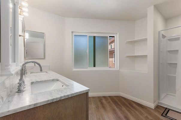 Bathroom, Interior, Wood Texture Flooring