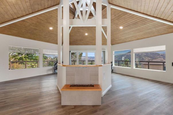 Interior, Recessed Lighting, Wooden Ceilings, Wood Texture Flooring