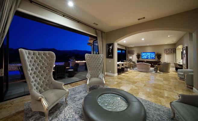 Interior, Living room, Recessed Lighting