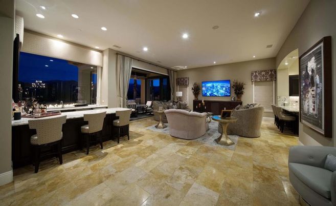 Interior, Living room, Recessed Lighting