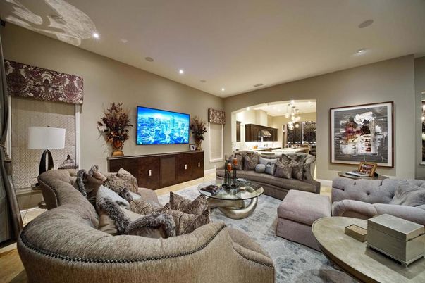 Chandelier, Dining room, Interior, Living room, Recessed Lighting