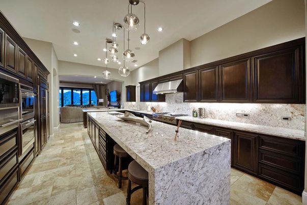 Interior, Kitchen, Pendant Lights, Recessed Lighting, Stainless Steel Appliances