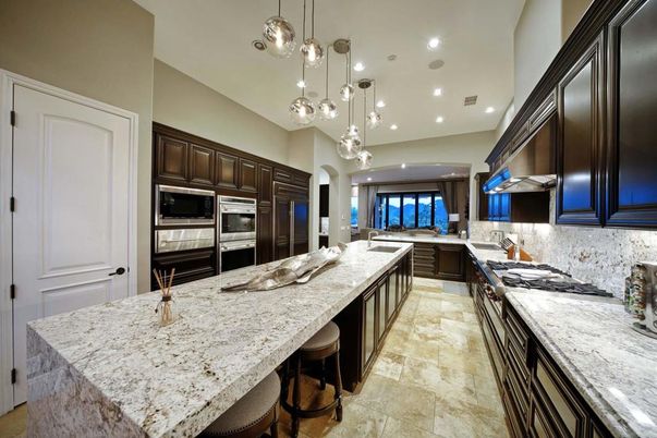 Interior, Kitchen, Pendant Lights, Recessed Lighting, Stainless Steel Appliances