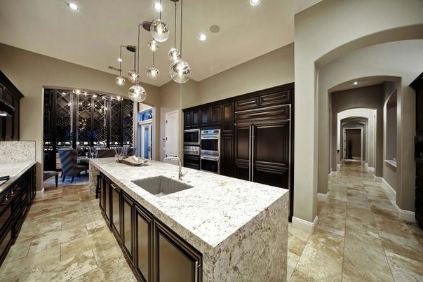 Interior, Kitchen, Pendant Lights, Recessed Lighting, Stainless Steel Appliances