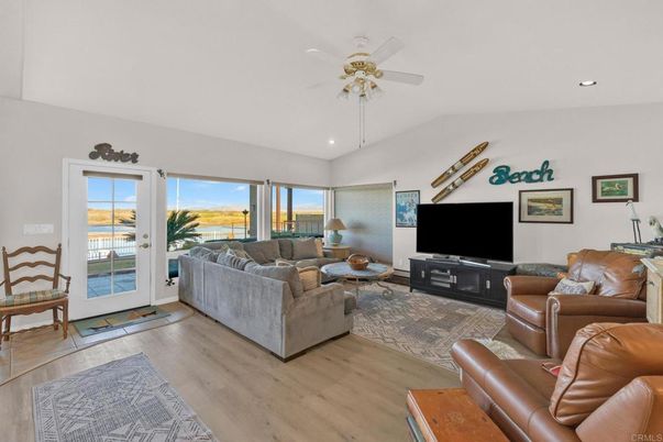 Interior, Living room, Recessed Lighting, Water, Wood Texture Flooring
