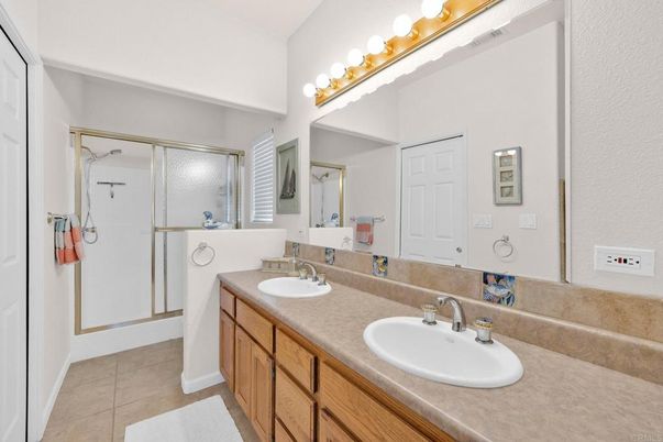 Bathroom, Dual Sink Vanities, Glass Shower, Interior