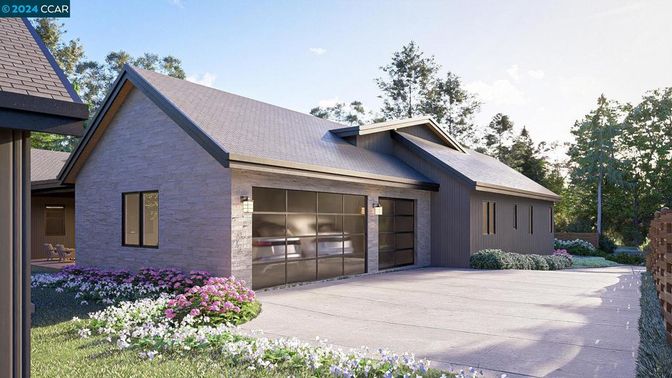 Attached, Exterior, Facade, Ranch
