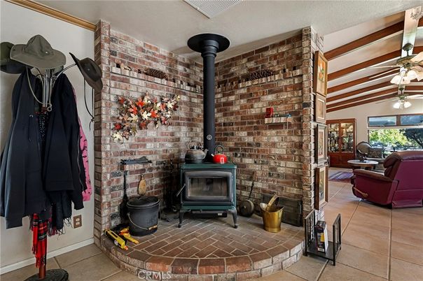 Fireplace, Interior, Stone Walls