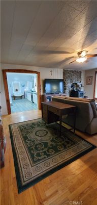 Interior, Stone Walls, Wood Texture Flooring