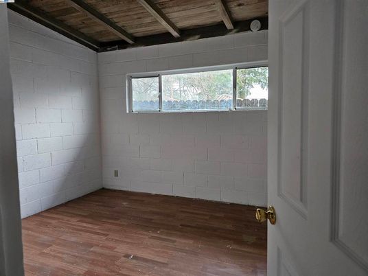 Empty room, Interior, Stone Walls, Wooden Beams, Wooden Ceilings, Wood Texture Flooring