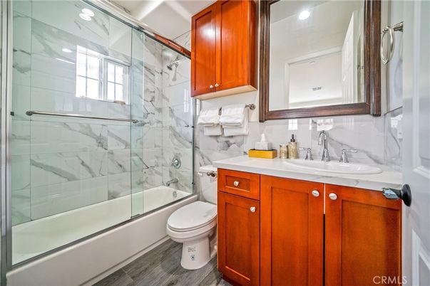 Bathroom, Glass Shower, Interior, Marble Walls, Recessed Lighting