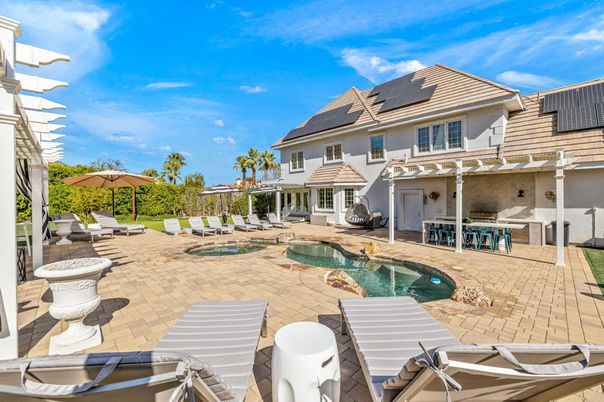 Exterior, Pool, Solar Panels