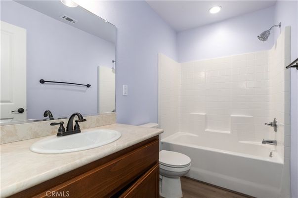 Bathroom, Interior, Recessed Lighting, Wood Texture Flooring