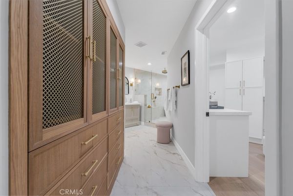 Bathroom, Glass Shower, Interior, Marble, Recessed Lighting