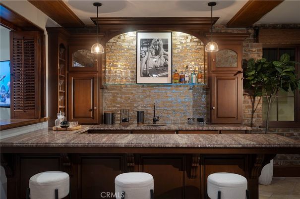 Interior, Pendant Lights, Stone Walls