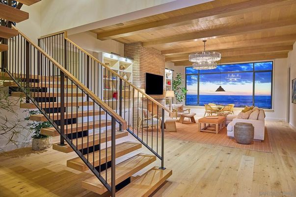Chandelier, Interior, Living room, Stone Walls, Water, Wooden Beams, Wooden Ceilings, Wood Texture Flooring