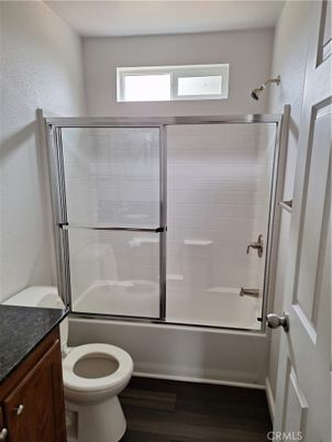 Bathroom, Glass Shower, Interior, Wood Texture Flooring