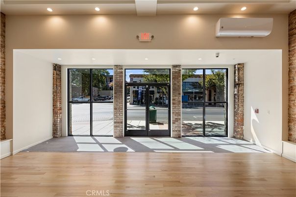 Interior, Recessed Lighting, Stone Walls, Wood Texture Flooring