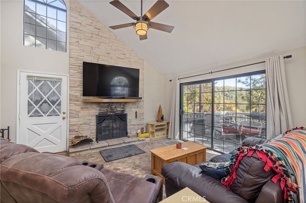 Fireplace, Interior, Living room, Stone Walls