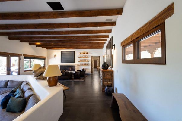 Fireplace, Interior, Living room, Wooden Beams, Wood Texture Flooring