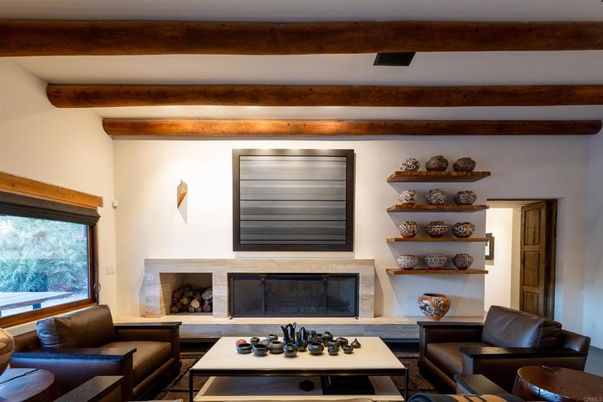 Fireplace, Interior, Living room, Wooden Beams