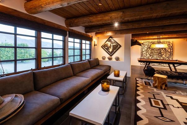 Interior, Living room, Pendant Lights, Wooden Beams, Wooden Ceilings, Wood Texture Flooring