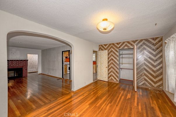 Empty room, Fireplace, Interior, Wood Texture Flooring