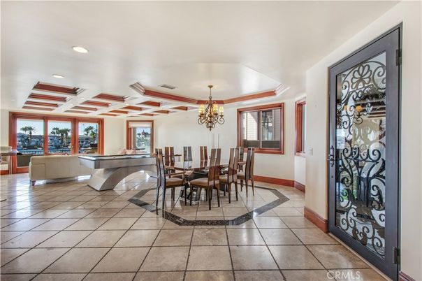 Billiard Table, Chandelier, Dining room, Game Room, Interior, Recessed Lighting