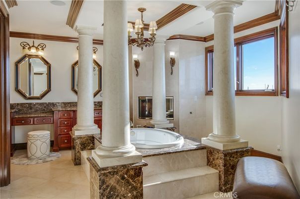 Bathroom, Chandelier, Interior