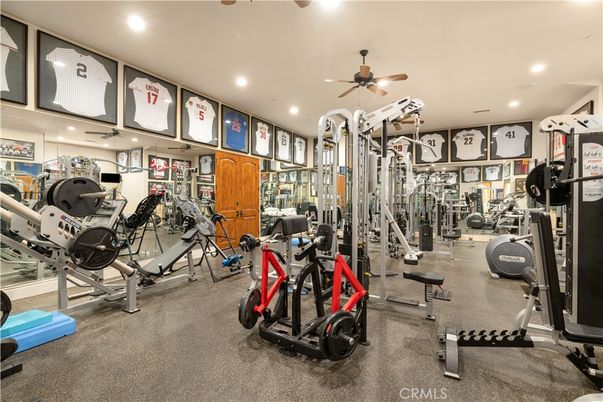 Fitness Equipment, Gym, Interior, Recessed Lighting