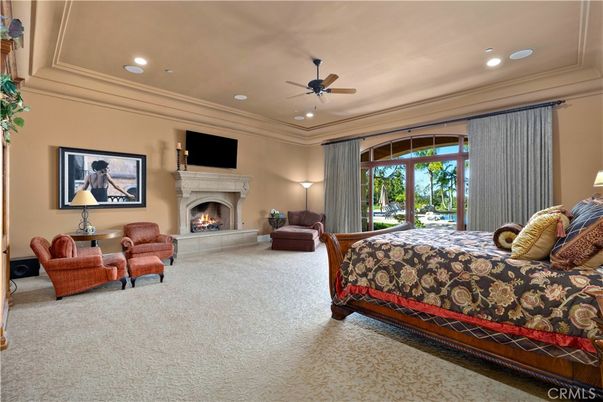 Bedroom, Fireplace, Interior, Recessed Lighting