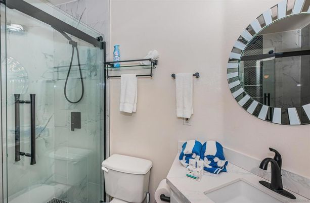 Bathroom, Glass Shower, Interior, Marble Walls