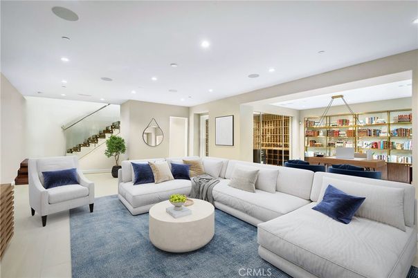 Interior, Living room, Recessed Lighting, Wine Storage