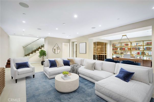 Interior, Living room, Recessed Lighting, Wine Storage