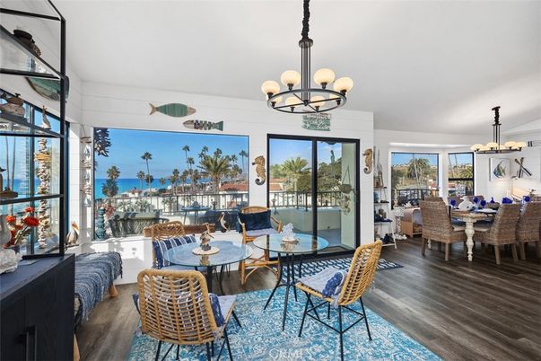 Chandelier, Dining room, Interior, Water, Wood Texture Flooring