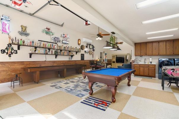 Billiard Table, Fireplace, Game Room, Interior, Piano