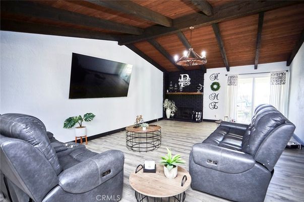 Fireplace, Interior, Living room, Stone Walls, Wooden Beams, Wooden Ceilings, Wood Texture Flooring