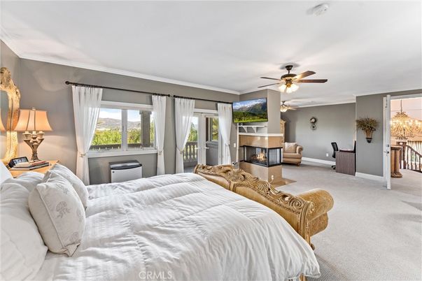 Bedroom, Fireplace, Interior