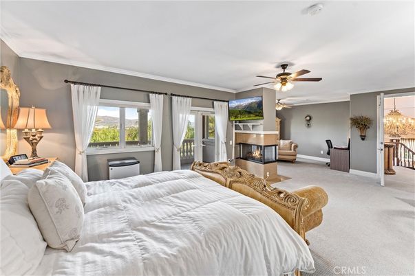 Bedroom, Fireplace, Interior