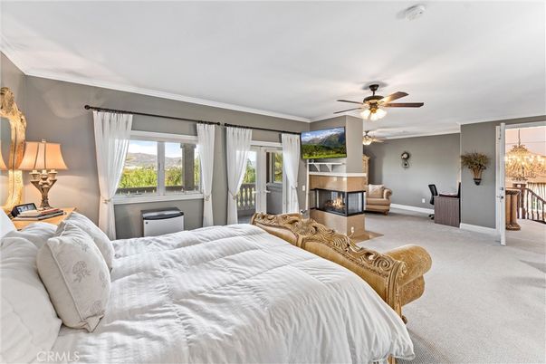 Bedroom, Fireplace, Interior