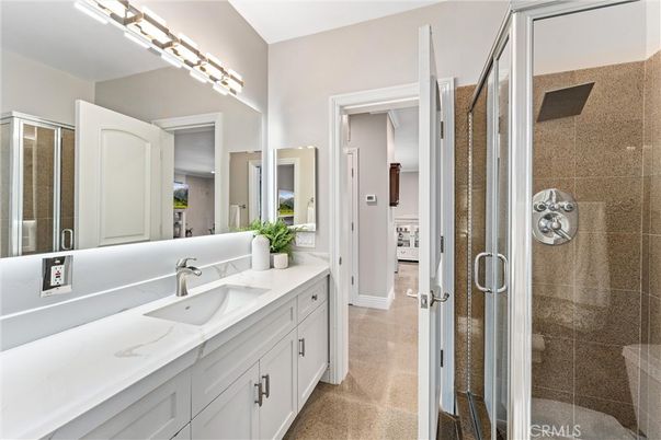 Bathroom, Dual Sink Vanities, Glass Shower, Interior