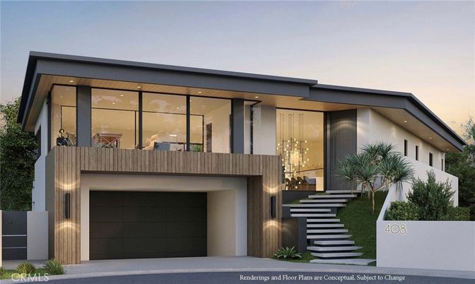 Attached, Exterior, Facade, Modern