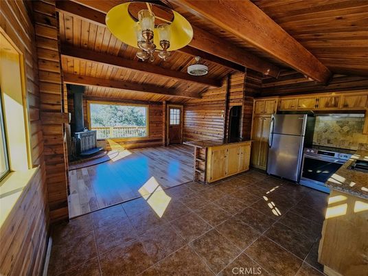 Chandelier, Interior, Kitchen, Wooden Beams, Wooden Ceilings, Wood Texture Flooring, Wooden Walls