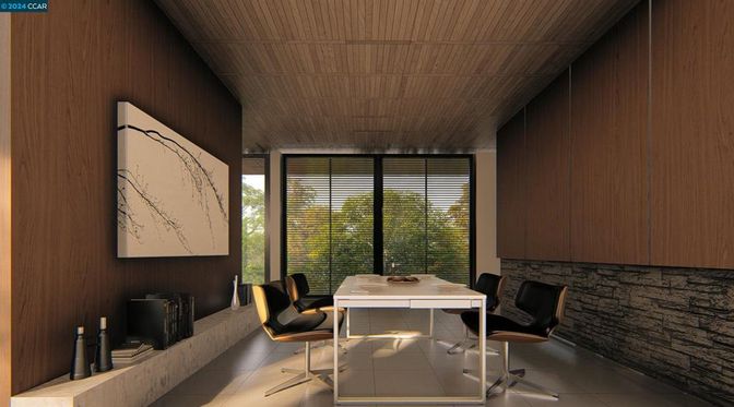 Home Office, Interior, Wooden Walls