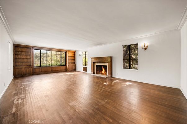 Empty room, Fireplace, Interior, Wood Texture Flooring